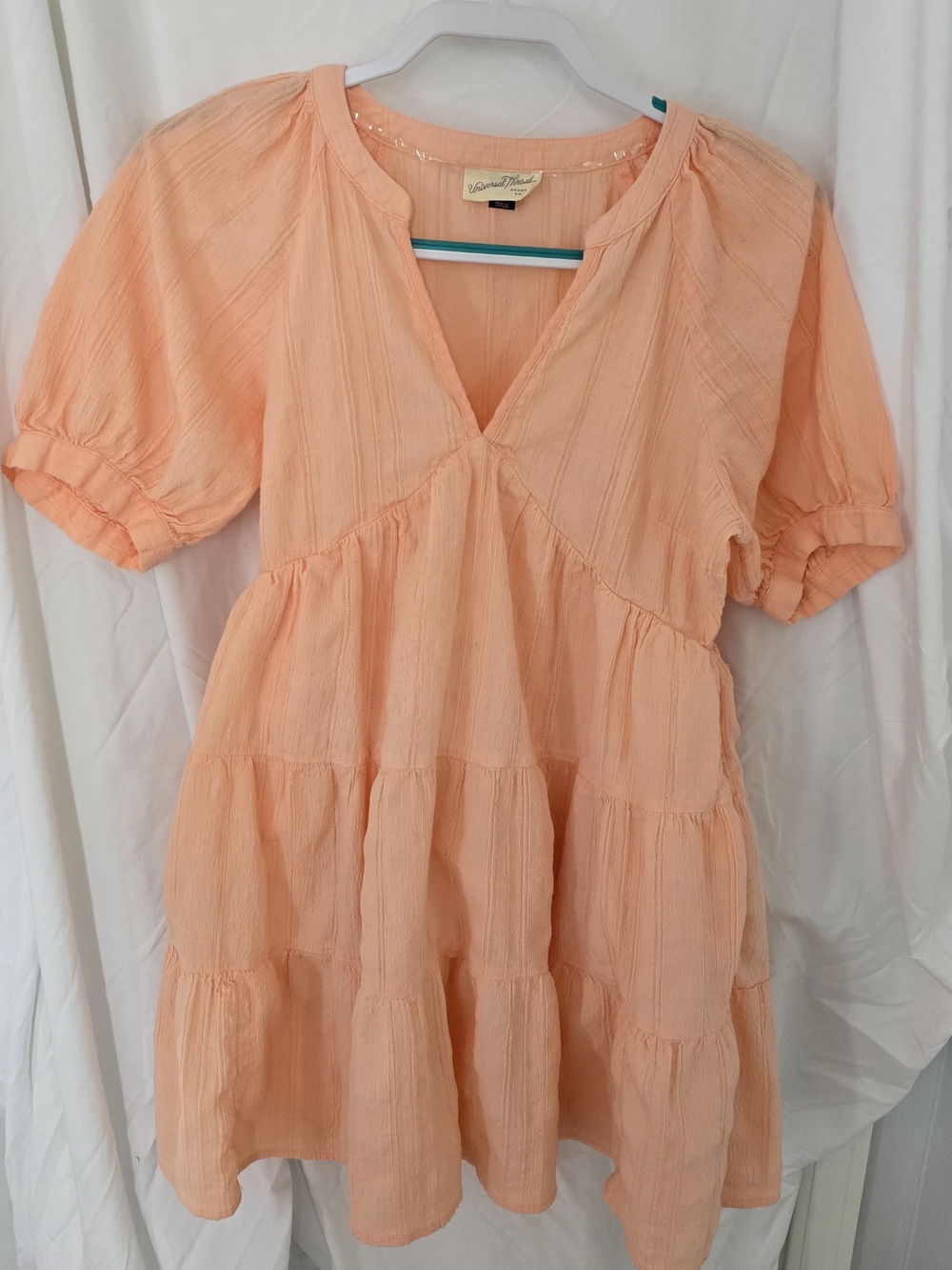 Universal Thread Peach Tiered V-Neck Tunic